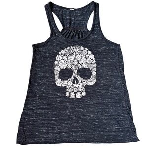 Black Rebel Skull Graphic Tank Top. Bold Print and Great Condition. 🖤